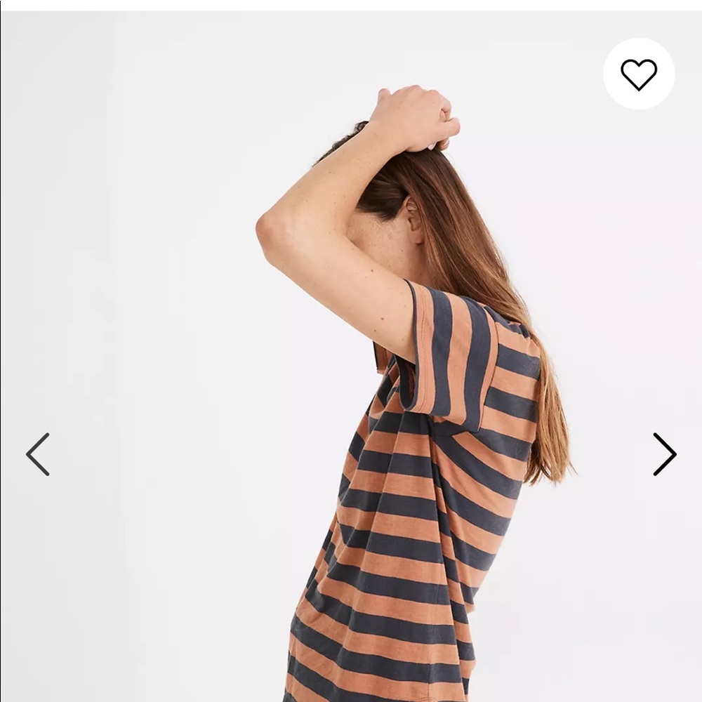 Madewell Whisper Cotton Ribbed Crewneck Tee in Bastian Stripe - Picture 2 of 7